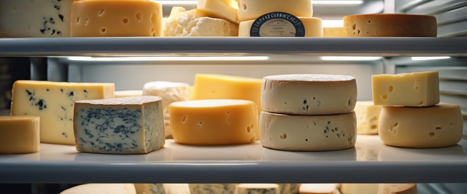 Well-organized cheese storage